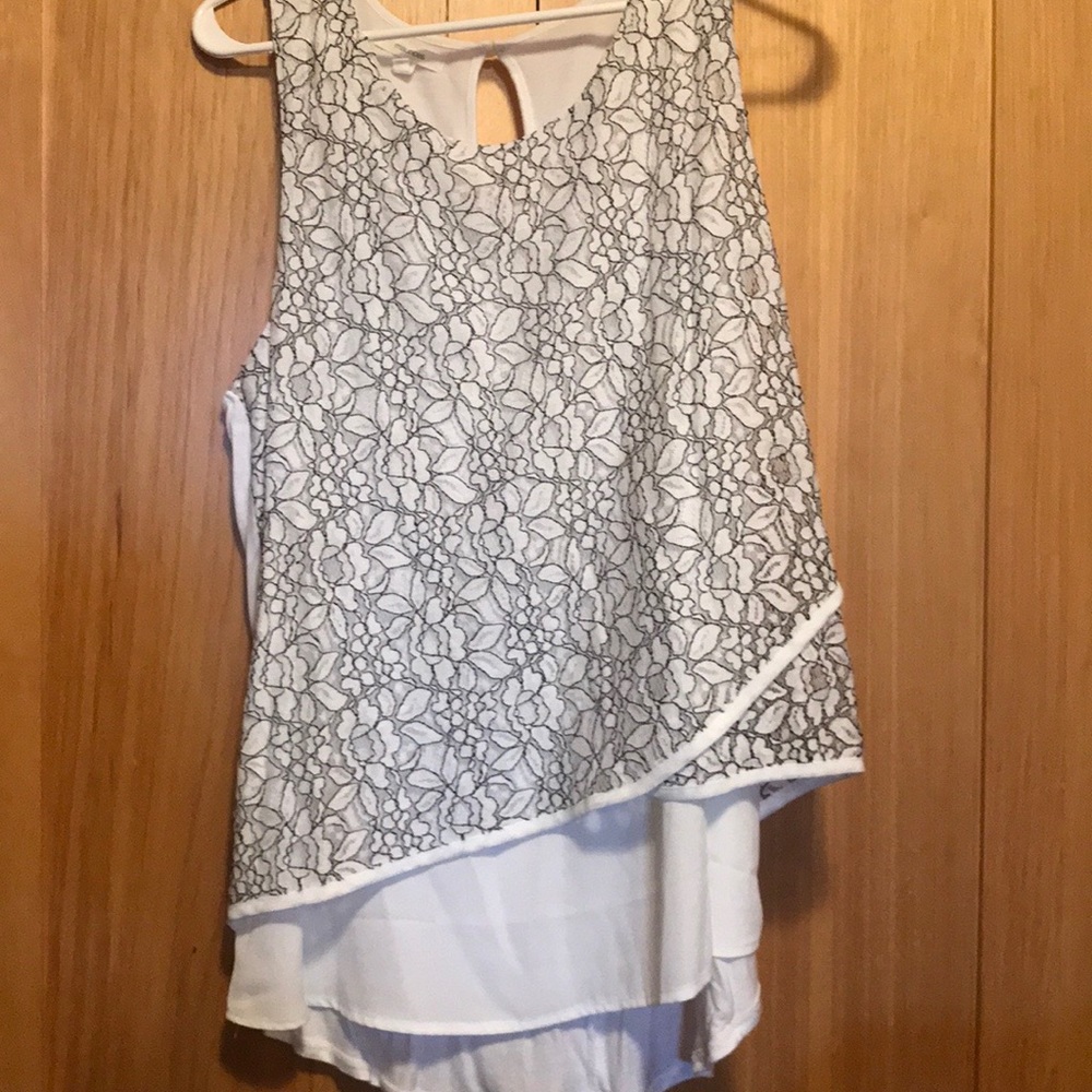 Top white and navy. Only worn once.